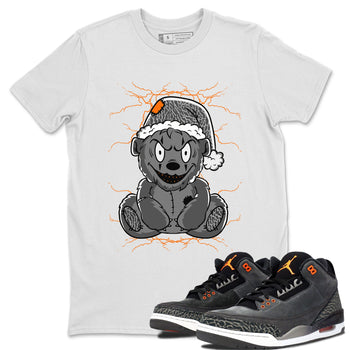 Air Jordan 3 Fear shirt to match jordans Creepy Bear sneaker tees Air Jordan 3 Retro Fear SNRT Sneaker Release Tees Crew Neck T-ShirtUnisex White 1 T-Shirt