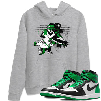 Air Jordan 1 Celtics Sneaker Match Tees Crocodile Artist Sneaker Tees Air Jordan 1 Retro Celtics Sneaker Release Tees Unisex Shirts Heather Grey 1