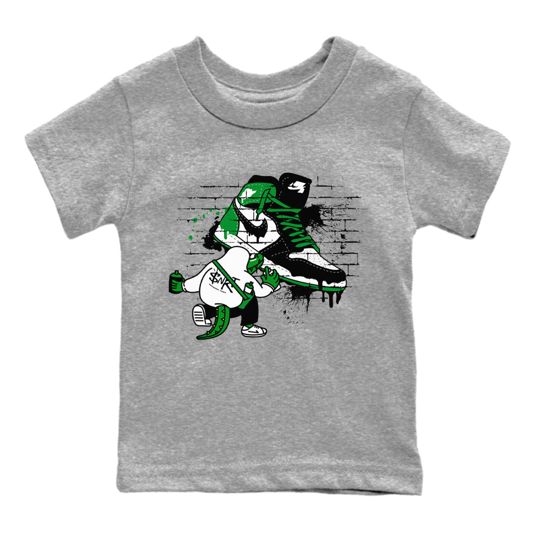 Air Jordan 1 Celtics Sneaker Match Tees Crocodile Artist Sneaker Tees Air Jordan 1 Retro Celtics Sneaker Release Tees Kids Shirts Heather Grey 2