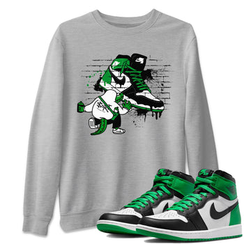 Air Jordan 1 Celtics Sneaker Match Tees Crocodile Artist Sneaker Tees Air Jordan 1 Retro Celtics Sneaker Release Tees Unisex Shirts Heather Grey 1