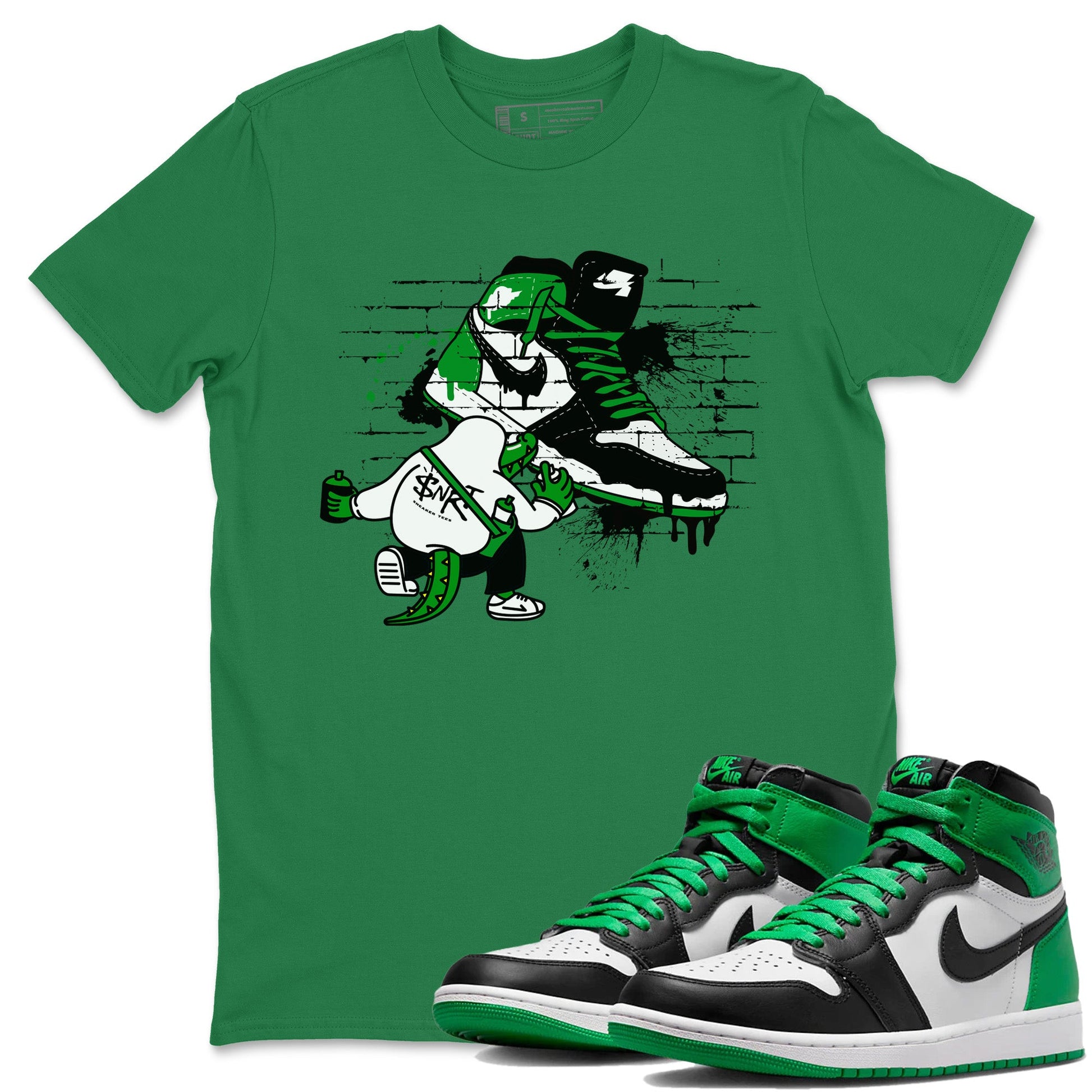 Air Jordan 1 Celtics Sneaker Match Tees Crocodile Artist Sneaker Tees Air Jordan 1 Retro Celtics Sneaker Release Tees Unisex Shirts Kelly Green 1