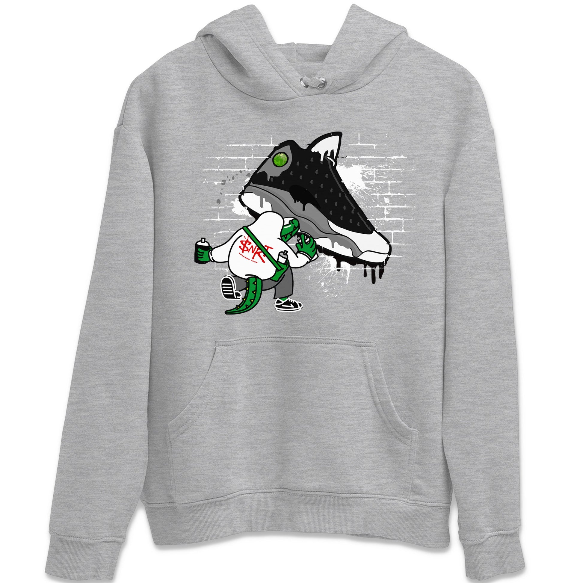 Air Jordan 13 Black Flint Sneaker Match Tees Crocodile Artist Sneaker Tees Air Jordan 13 Retro Black Flint Sneaker Release Tees Unisex Shirts Heather Grey 2