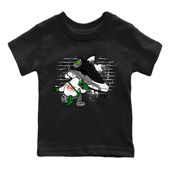 Air Jordan 13 Black Flint Sneaker Match Tees Crocodile Artist Sneaker Tees Air Jordan 13 Retro Black Flint Sneaker Release Tees Kids Shirts Black 2