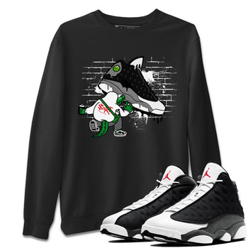 Air Jordan 13 Black Flint Sneaker Match Tees Crocodile Artist Sneaker Tees Air Jordan 13 Retro Black Flint Sneaker Release Tees Unisex Shirts Black 1