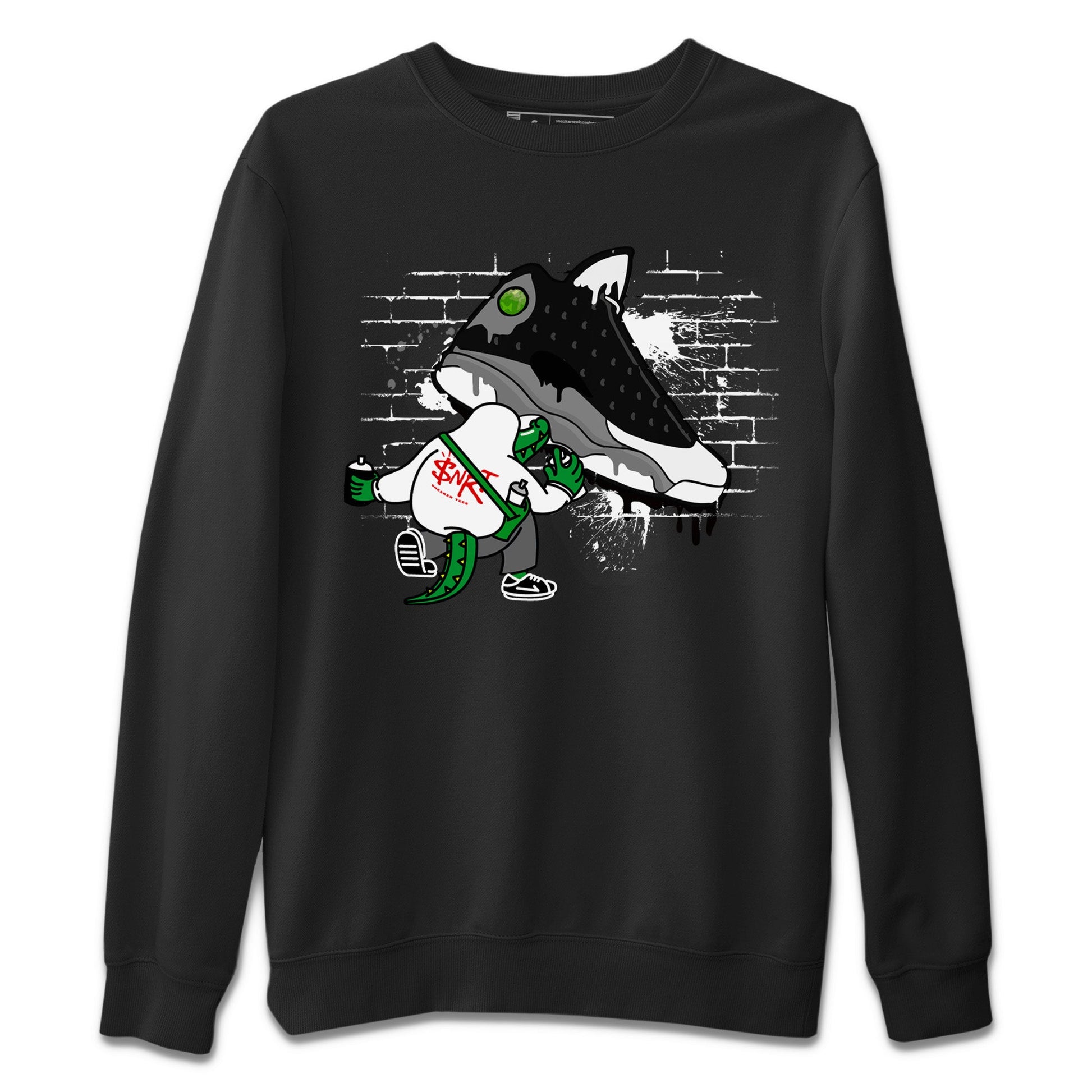 Air Jordan 13 Black Flint Sneaker Match Tees Crocodile Artist Sneaker Tees Air Jordan 13 Retro Black Flint Sneaker Release Tees Unisex Shirts Black 2
