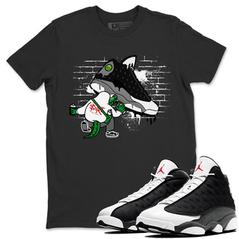 Air Jordan 13 Black Flint Sneaker Match Tees Crocodile Artist Sneaker Tees Air Jordan 13 Retro Black Flint Sneaker Release Tees Unisex Shirts Black 1