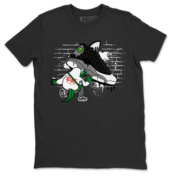 Air Jordan 13 Black Flint Sneaker Match Tees Crocodile Artist Sneaker Tees Air Jordan 13 Retro Black Flint Sneaker Release Tees Unisex Shirts Black 2