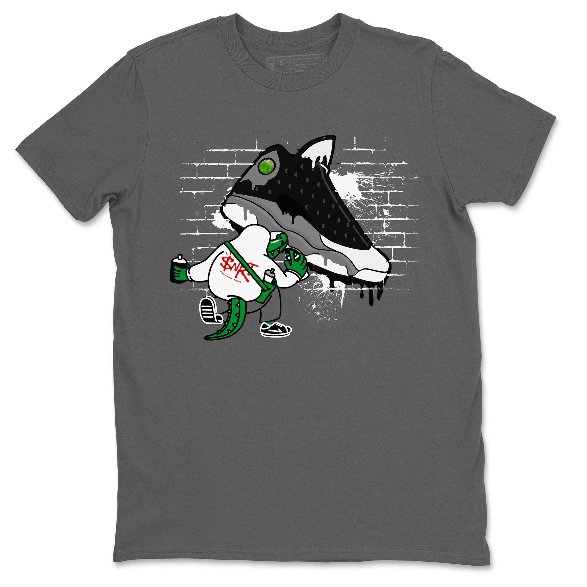 Air Jordan 13 Black Flint Sneaker Match Tees Crocodile Artist Sneaker Tees Air Jordan 13 Retro Black Flint Sneaker Release Tees Unisex Shirts Cool Grey 2