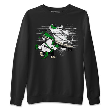 AJ3 Lucky Green Sneaker Match Tees Crocodile Artist Sneaker Tees Air Jordan 3 Lucky Green Sneaker Release Tees Unisex Shirts Black 2