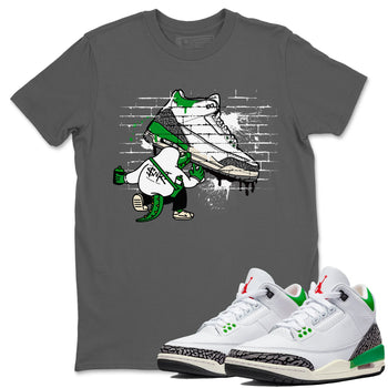 AJ3 Lucky Green Sneaker Match Tees Crocodile Artist Sneaker Tees Air Jordan 3 Lucky Green Sneaker Release Tees Unisex Shirts Cool Grey 1