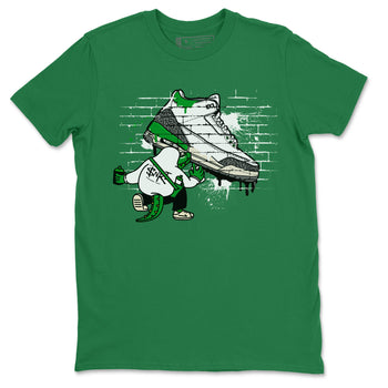 AJ3 Lucky Green Sneaker Match Tees Crocodile Artist Sneaker Tees Air Jordan 3 Lucky Green Sneaker Release Tees Unisex Shirts Kelly Green 2