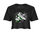 AJ5 Retro Lucky Green shirt to match jordans Crocodile Artist sneaker tees Air Jordan 5 Retro Lucky Green SNRT Sneaker Tees Casual Crew Neck T-Shirt Black 2 Crop T-Shirt