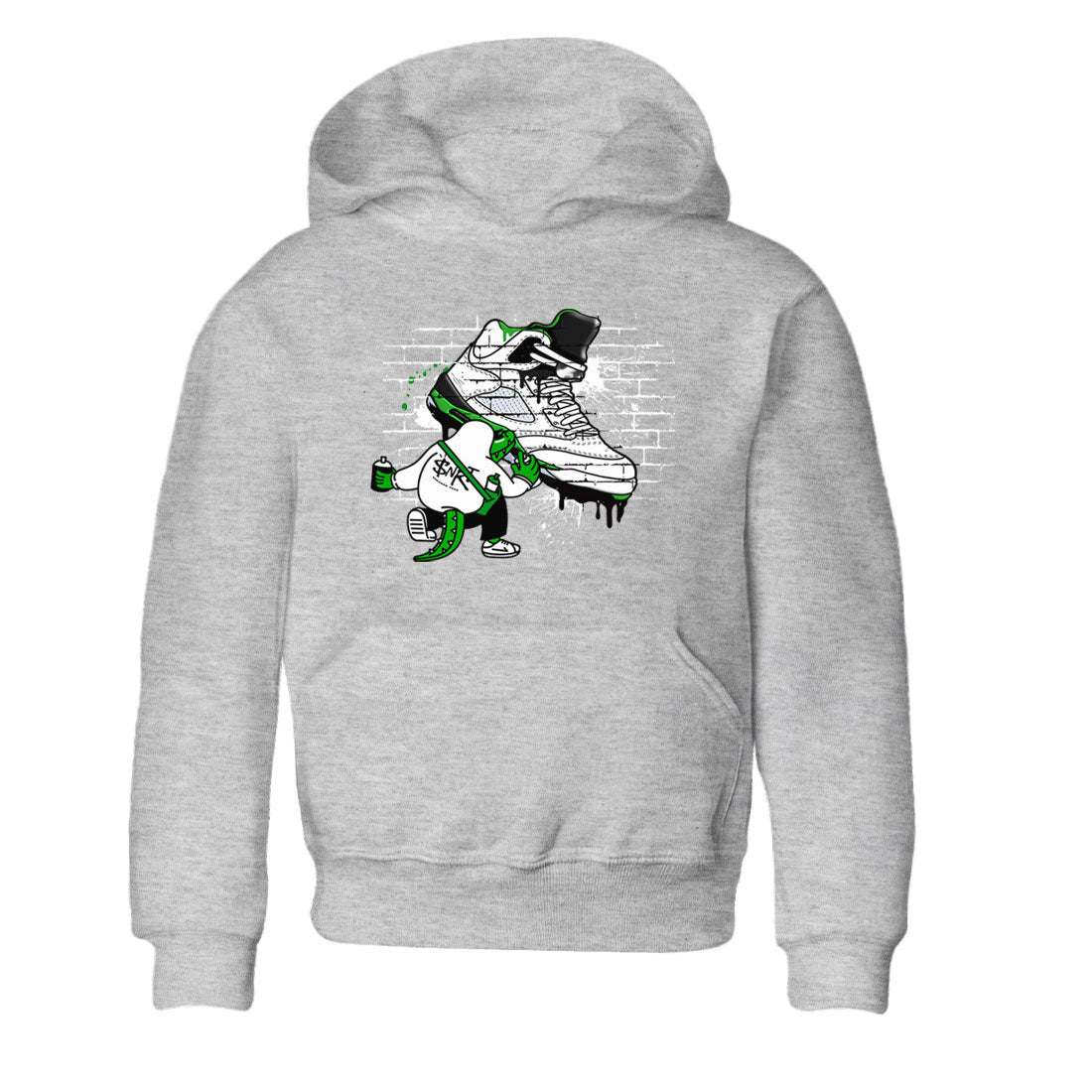 AJ5 Retro Lucky Green shirt to match jordans Crocodile Artist sneaker tees Air Jordan 5 Retro Lucky Green SNRT Sneaker Tees Casual Crew Neck T-Shirt Baby Toddler Heather Grey 2 T-Shirt