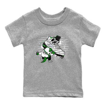 AJ5 Retro Lucky Green shirt to match jordans Crocodile Artist sneaker tees Air Jordan 5 Retro Lucky Green SNRT Sneaker Tees Casual Crew Neck T-Shirt Baby Toddler Heather Grey 2 T-Shirt
