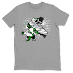 AJ5 Retro Lucky Green shirt to match jordans Crocodile Artist sneaker tees Air Jordan 5 Retro Lucky Green SNRT Sneaker Tees Casual Crew Neck T-Shirt Unisex Heather Grey 2 T-Shirt