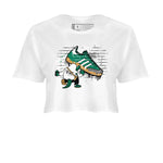 Adidas Samba Collegiate Green Gum shirt to match jordans Crocodile Artist sneaker tees Samba Collegiate Green Gum SNRT Sneaker Release Tees White 2 Crop T-Shirt