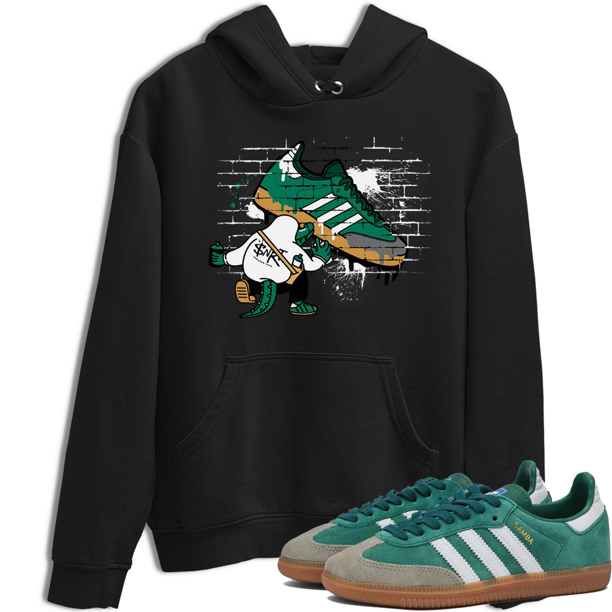 Adidas Samba Collegiate Green Gum shirt to match jordans Crocodile Artist sneaker tees Samba Collegiate Green Gum SNRT Sneaker Release Tees Unisex Black 1 T-Shirt