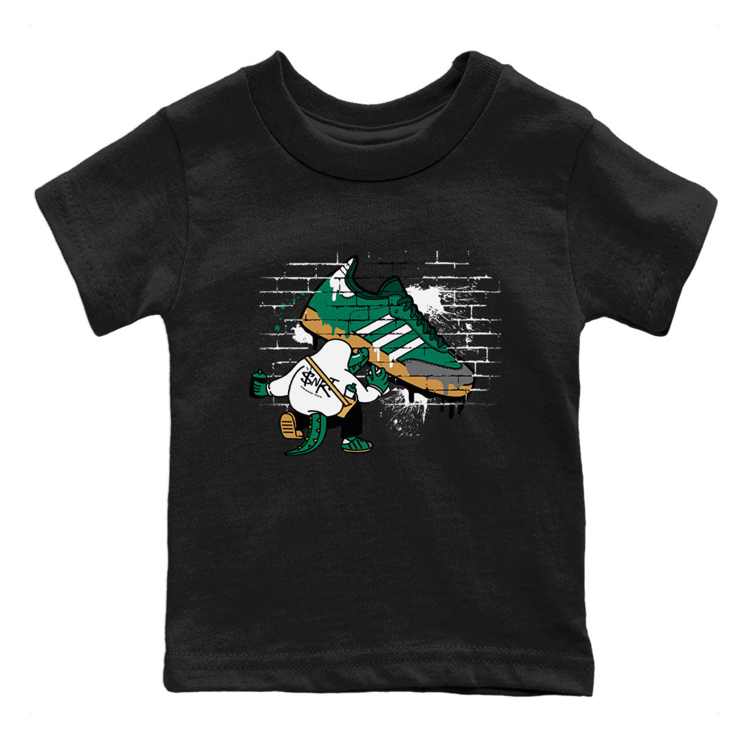 Adidas Samba Collegiate Green Gum shirt to match jordans Crocodile Artist sneaker tees Samba Collegiate Green Gum SNRT Sneaker Release Tees Baby Toddler Black 2 T-Shirt