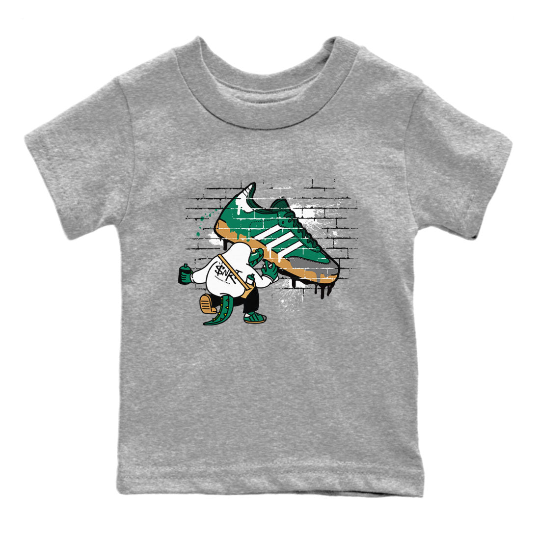 Adidas Samba Collegiate Green Gum shirt to match jordans Crocodile Artist sneaker tees Samba Collegiate Green Gum SNRT Sneaker Release Tees Baby Toddler Heather Grey 2 T-Shirt