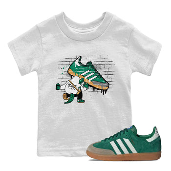 Adidas Samba Collegiate Green Gum shirt to match jordans Crocodile Artist sneaker tees Samba Collegiate Green Gum SNRT Sneaker Release Tees Baby Toddler White 1 T-Shirt