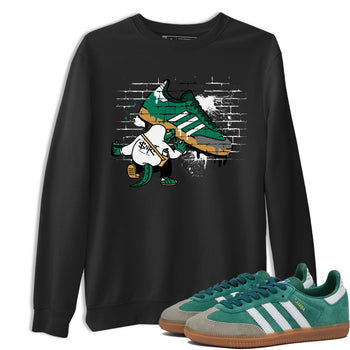 Adidas Samba Collegiate Green Gum shirt to match jordans Crocodile Artist sneaker tees Samba Collegiate Green Gum SNRT Sneaker Release Tees Unisex Black 1 T-Shirt
