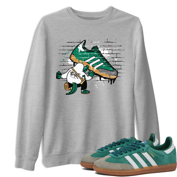 Adidas Samba Collegiate Green Gum shirt to match jordans Crocodile Artist sneaker tees Samba Collegiate Green Gum SNRT Sneaker Release Tees Unisex Heather Grey 1 T-Shirt