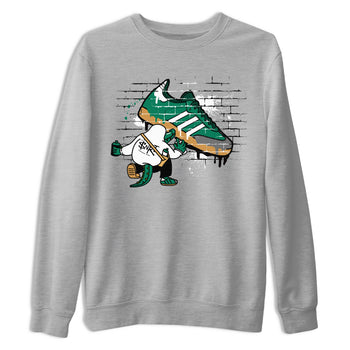 Adidas Samba Collegiate Green Gum shirt to match jordans Crocodile Artist sneaker tees Samba Collegiate Green Gum SNRT Sneaker Release Tees Unisex Heather Grey 2 T-Shirt
