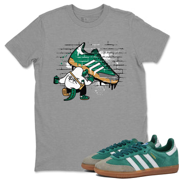 Adidas Samba Collegiate Green Gum shirt to match jordans Crocodile Artist sneaker tees Samba Collegiate Green Gum SNRT Sneaker Release Tees Unisex Heather Grey 1 T-Shirt