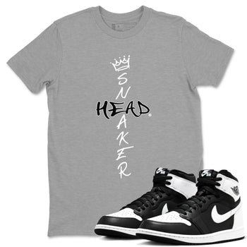 1s Black White shirt to match jordans Cross Sneakerhead sneaker tees Air Jordan 1 Black White SNRT Sneaker Release Tees unisex cotton Heather Grey 1 crew neck shirt