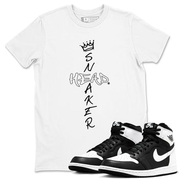 1s Black White shirt to match jordans Cross Sneakerhead sneaker tees Air Jordan 1 Black White SNRT Sneaker Release Tees unisex cotton White 1 crew neck shirt