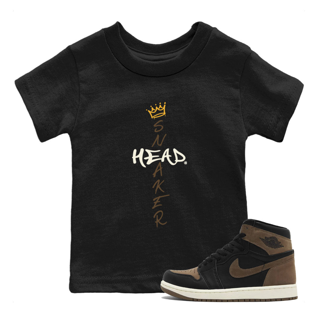 Air Jordan 1 Palomino shirt to match jordans Cross Sneakerhead sneaker tees Air Jordan 1 High OG Palomino SNRT Sneaker Release Tees Baby Toddler Black 1 T-Shirt