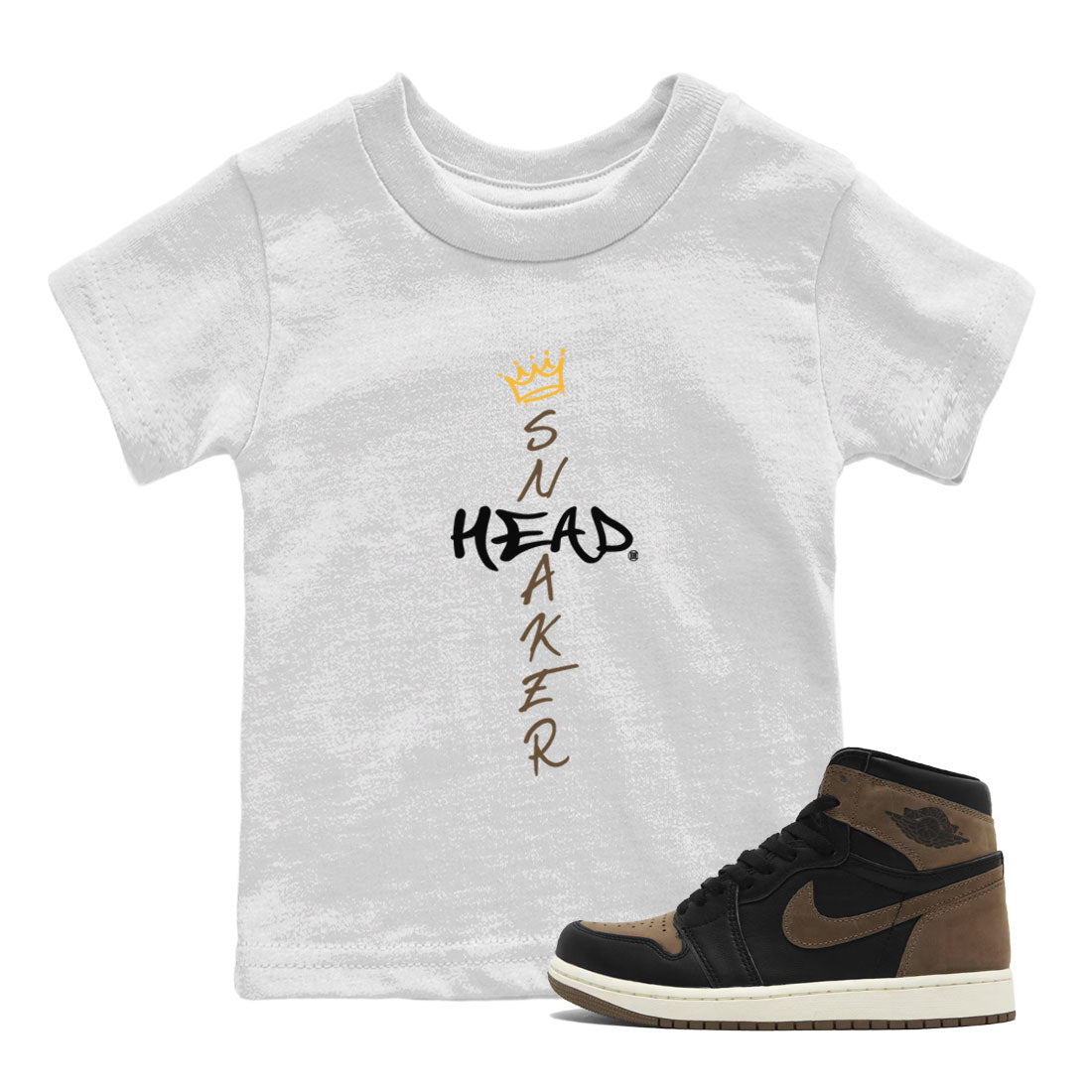 Air Jordan 1 Palomino shirt to match jordans Cross Sneakerhead sneaker tees Air Jordan 1 High OG Palomino SNRT Sneaker Release Tees Baby Toddler White 1 T-Shirt