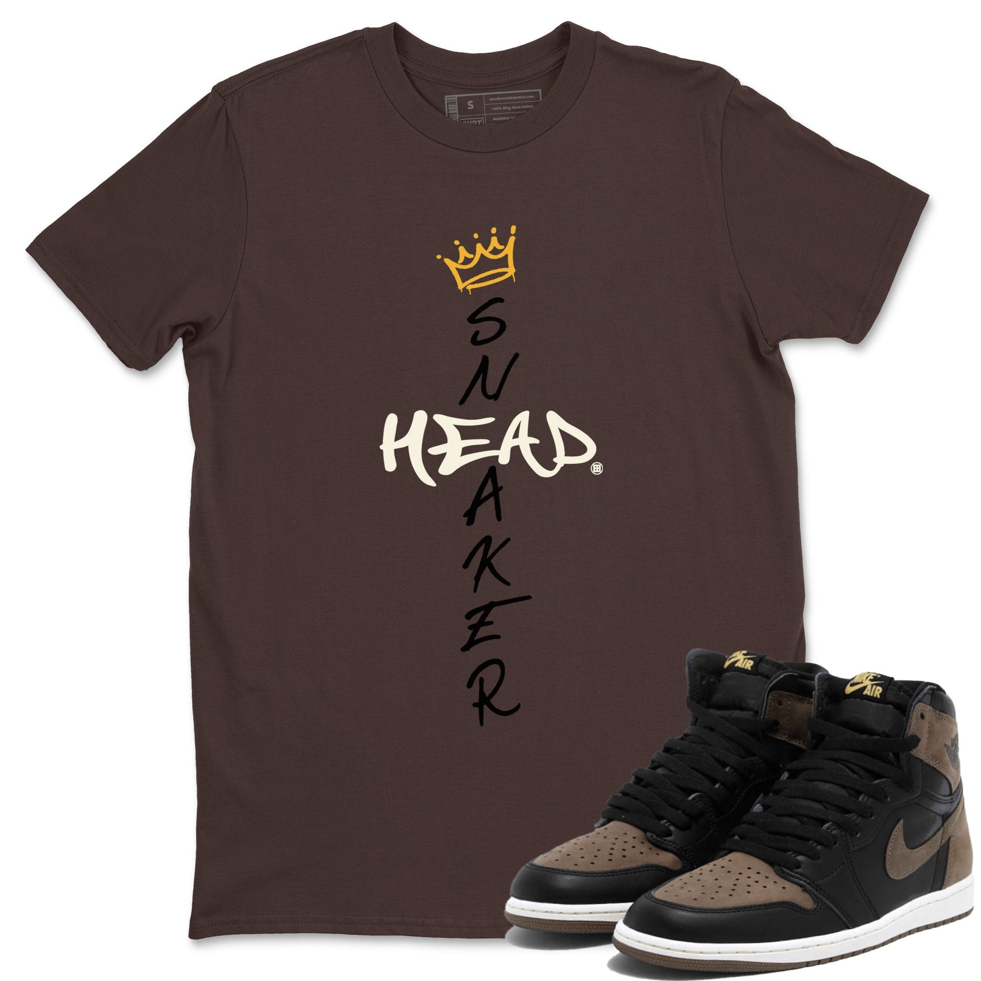 Air Jordan 1 Palomino shirt to match jordans Cross Sneakerhead sneaker tees Air Jordan 1 High OG Palomino SNRT Sneaker Release Tees Crew Neck Casual Unisex Dark Chocolate 1 T-Shirt
