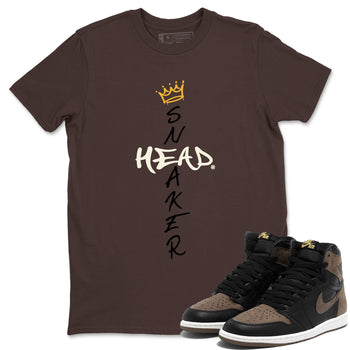 Air Jordan 1 Palomino shirt to match jordans Cross Sneakerhead sneaker tees Air Jordan 1 High OG Palomino SNRT Sneaker Release Tees Crew Neck Casual Unisex Dark Chocolate 1 T-Shirt