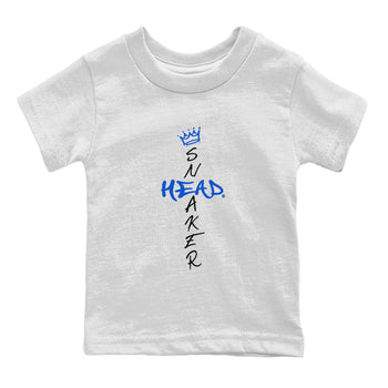 1s Royal Reimagined shirt to match jordans Cross Sneakerhead sneaker matching t-shirt Air Jordan 1 Royal Reimagined SNRT Sneaker Release Tees Baby Toddler White 2 T-Shirt