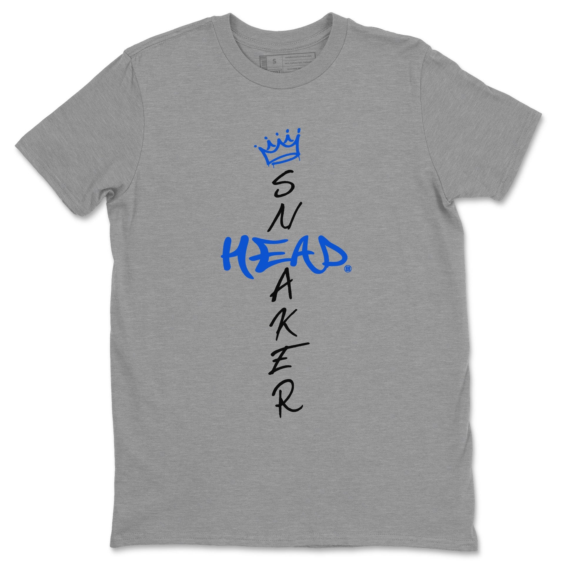 1s Royal Reimagined shirt to match jordans Cross Sneakerhead sneaker matching t-shirt Air Jordan 1 Royal Reimagined SNRT Sneaker Release Tees Unisex Heather Grey 2 T-Shirt