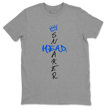 1s Royal Reimagined shirt to match jordans Cross Sneakerhead sneaker matching t-shirt Air Jordan 1 Royal Reimagined SNRT Sneaker Release Tees Unisex Heather Grey 2 T-Shirt