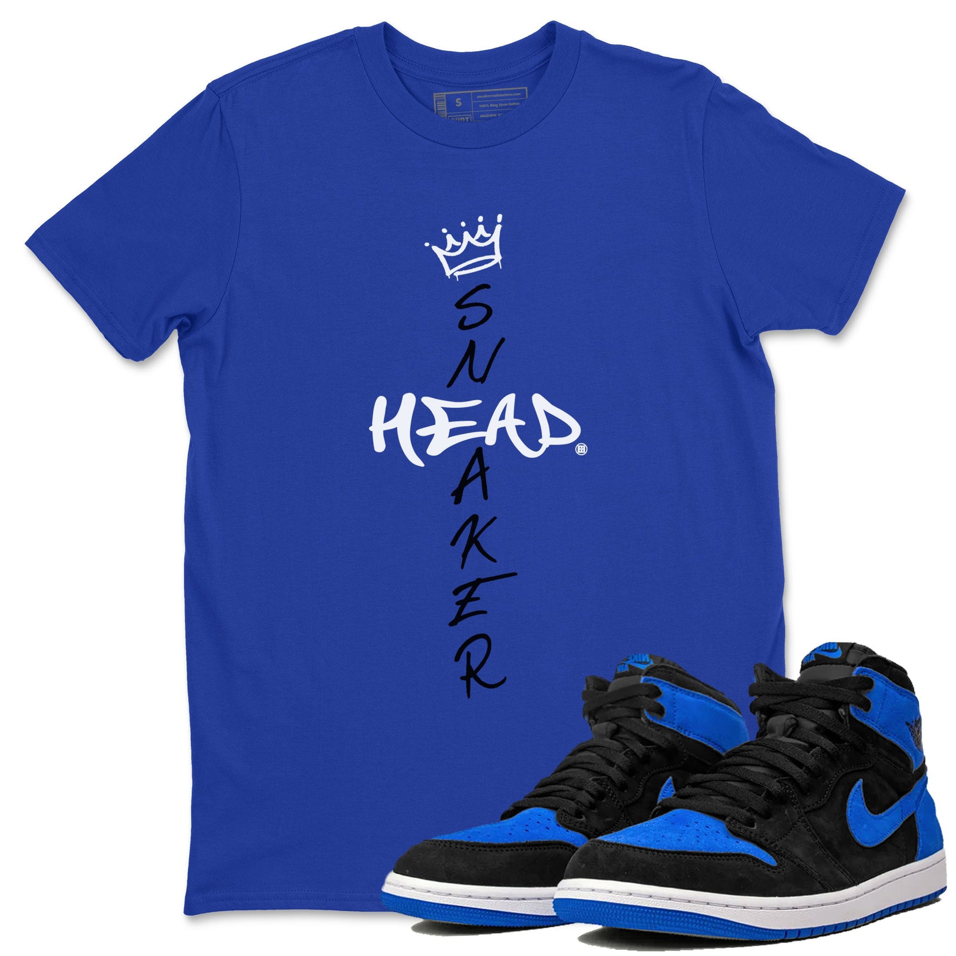 1s Royal Reimagined shirt to match jordans Cross Sneakerhead sneaker matching t-shirt Air Jordan 1 Royal Reimagined SNRT Sneaker Release Tees Unisex Royal Blue 1 T-Shirt
