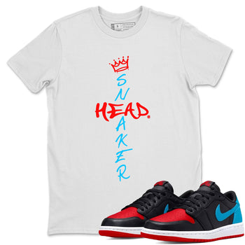 Air Jordan 1 UNC to Chicago Sneaker Match Tees Cross Sneakerhead Sneaker Tees Jordan 1 Low OG WMNS UNC to Chicago SNRT Sneaker Release Tees Unisex Shirts White 1