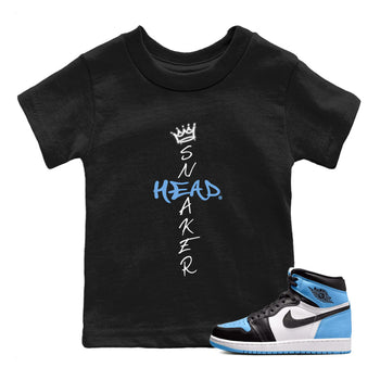 Air Jordan 1 Retro High OG UNC Toe Shirt to match Jordans Cross Sneakerhead Sneaker Tees Air Jordan 1 High OG UNC Toe SNRT Sneaker Release Tees Kids and Baby Tees Black 1