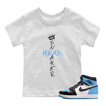 Air Jordan 1 Retro High OG UNC Toe Shirt to match Jordans Cross Sneakerhead Sneaker Tees Air Jordan 1 High OG UNC Toe SNRT Sneaker Release Tees Kids and Baby Tees White 1