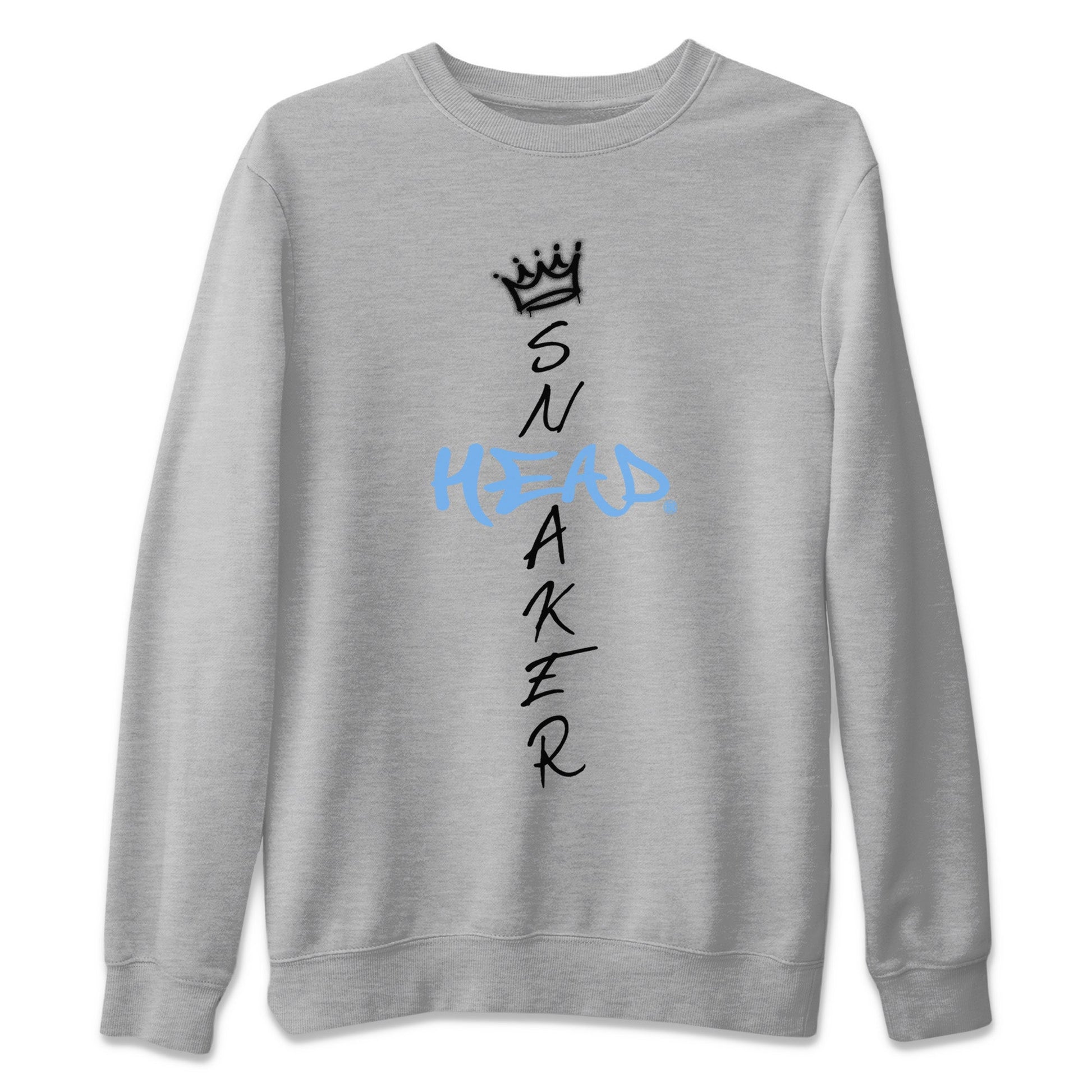 Air Jordan 1 Retro High OG UNC Toe Shirt to match Jordans Cross Sneakerhead Sneaker Tees Air Jordan 1 High OG UNC Toe SNRT Sneaker Release Tees Crew Neck T-Shirts Heather Grey 2