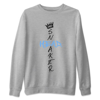 Air Jordan 1 Retro High OG UNC Toe Shirt to match Jordans Cross Sneakerhead Sneaker Tees Air Jordan 1 High OG UNC Toe SNRT Sneaker Release Tees Crew Neck T-Shirts Heather Grey 2