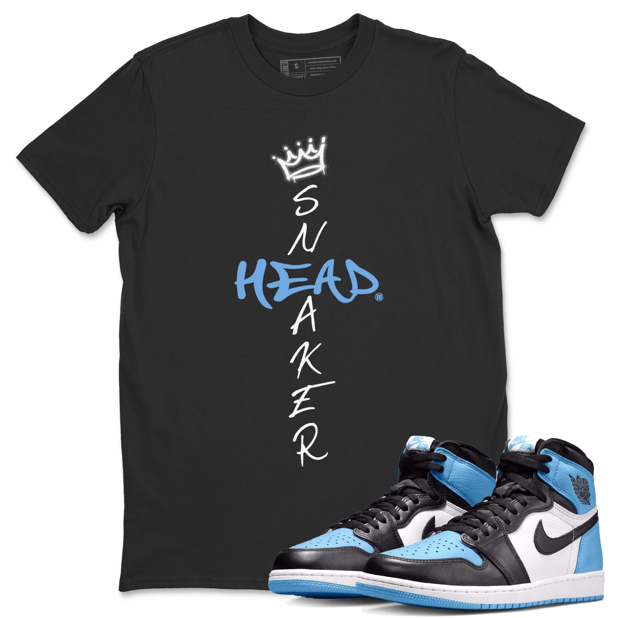 Air Jordan 1 Retro High OG UNC Toe Shirt to match Jordans Cross Sneakerhead Sneaker Tees Air Jordan 1 High OG UNC Toe SNRT Sneaker Release Tees Crew Neck T-Shirts Black 1