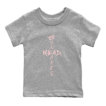 Air Jordan 1 Washed Pink Sneaker Match Tees Cross Sneakerhead Sneaker Tees Air Jordan 1 High OG WMNS Washed Pink Sneaker Release Tees Kids Shirts Heather Grey 2