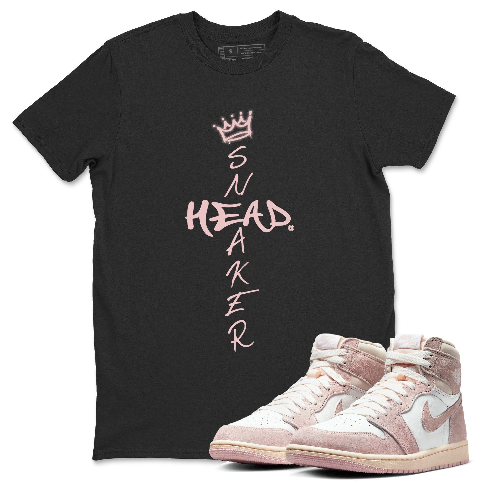Air Jordan 1 Washed Pink Sneaker Match Tees Cross Sneakerhead Sneaker Tees Air Jordan 1 High OG WMNS Washed Pink Sneaker Release Tees Unisex Shirts Black 1