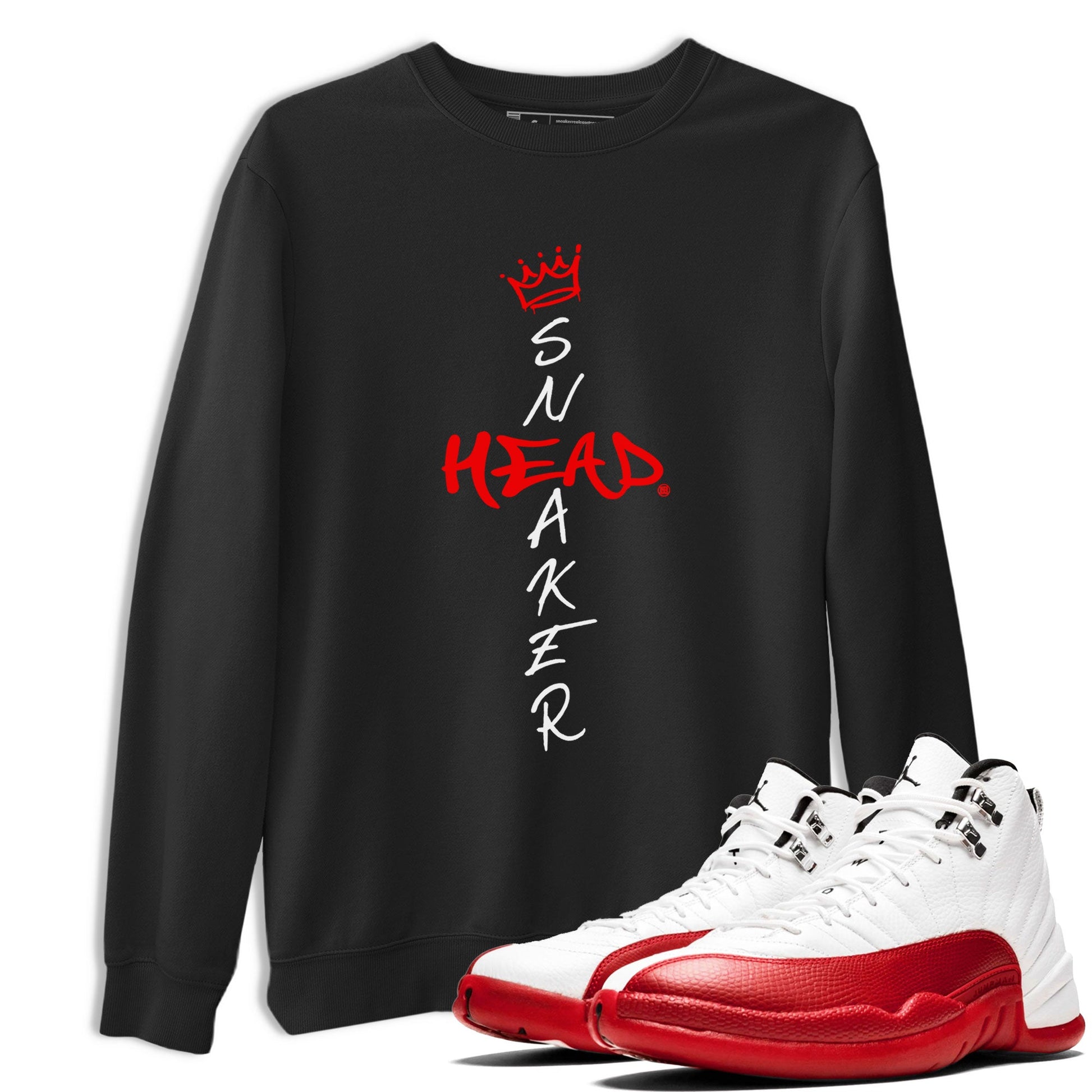 Air Jordan 12 Cherry shirt to match jordans Cross Sneakerhead sneaker matching t-shirt 12s Cherry SNRT Sneaker Release Tees Unisex Black 1 T-Shirt