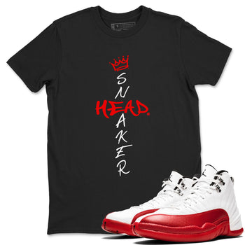 Air Jordan 12 Cherry shirt to match jordans Cross Sneakerhead sneaker matching t-shirt 12s Cherry SNRT Sneaker Release Tees Unisex Black 1 T-Shirt