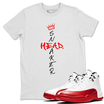 Air Jordan 12 Cherry shirt to match jordans Cross Sneakerhead sneaker matching t-shirt 12s Cherry SNRT Sneaker Release Tees Unisex White 1 T-Shirt