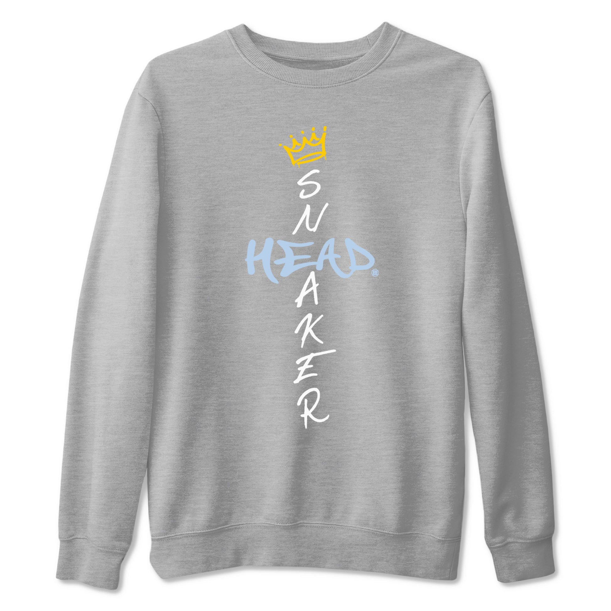 13s Blue Grey shirt to match jordans Cross Sneakerhead sneaker tees Air Jordan 13 Blue Grey SNRT Sneaker Release Tees unisex cotton Heather Grey 2 crew neck shirt